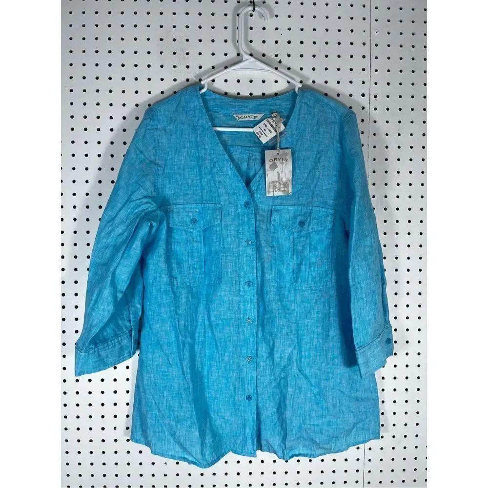 Orvis button down linen shirt